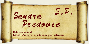 Sandra Predović vizit kartica